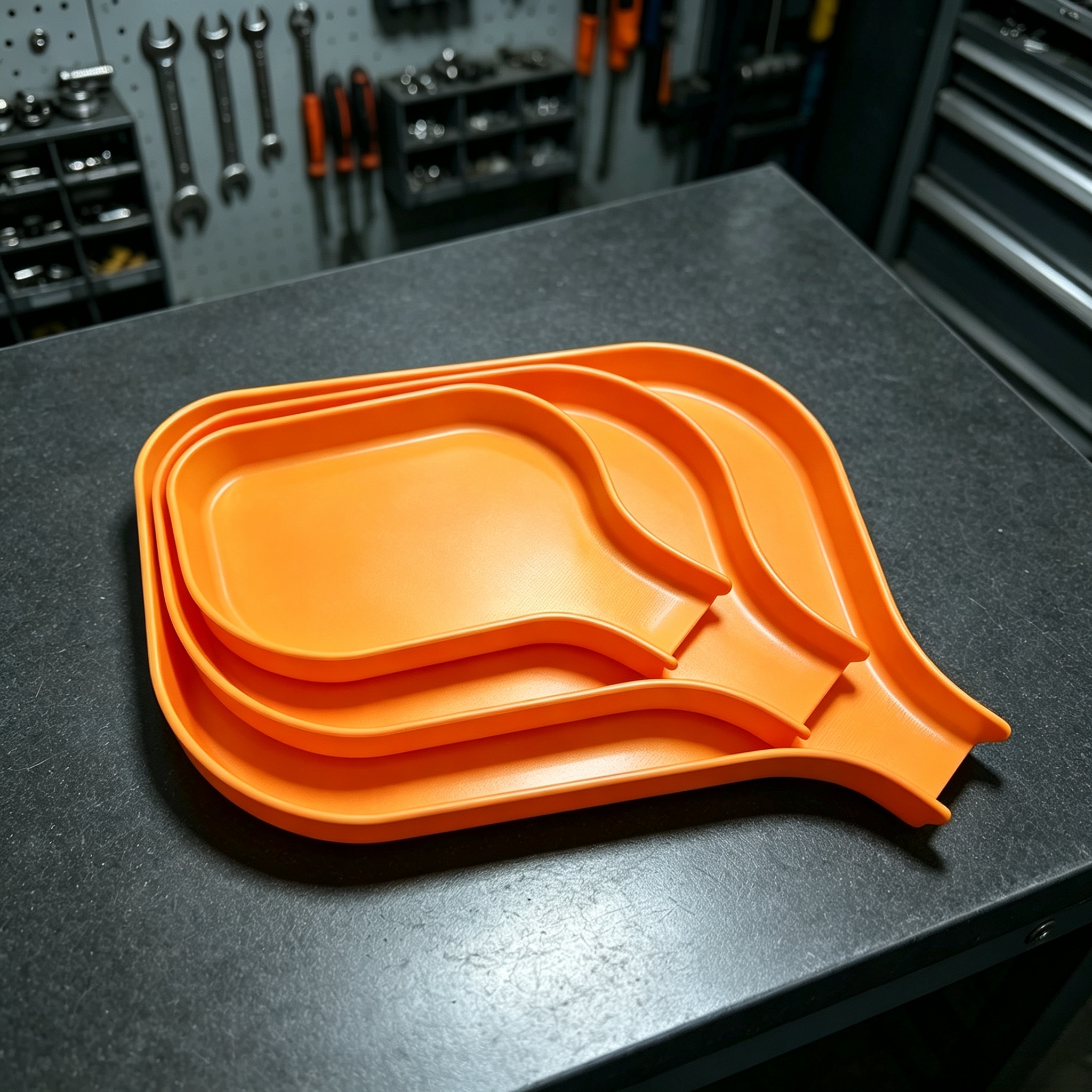 TEMU 3pcs Tool Storage Funnel Trays With Raised Edges - Preventing Screws, Bolts, Beads, And Small Parts From Falling - Equipped With Fully Sealable
