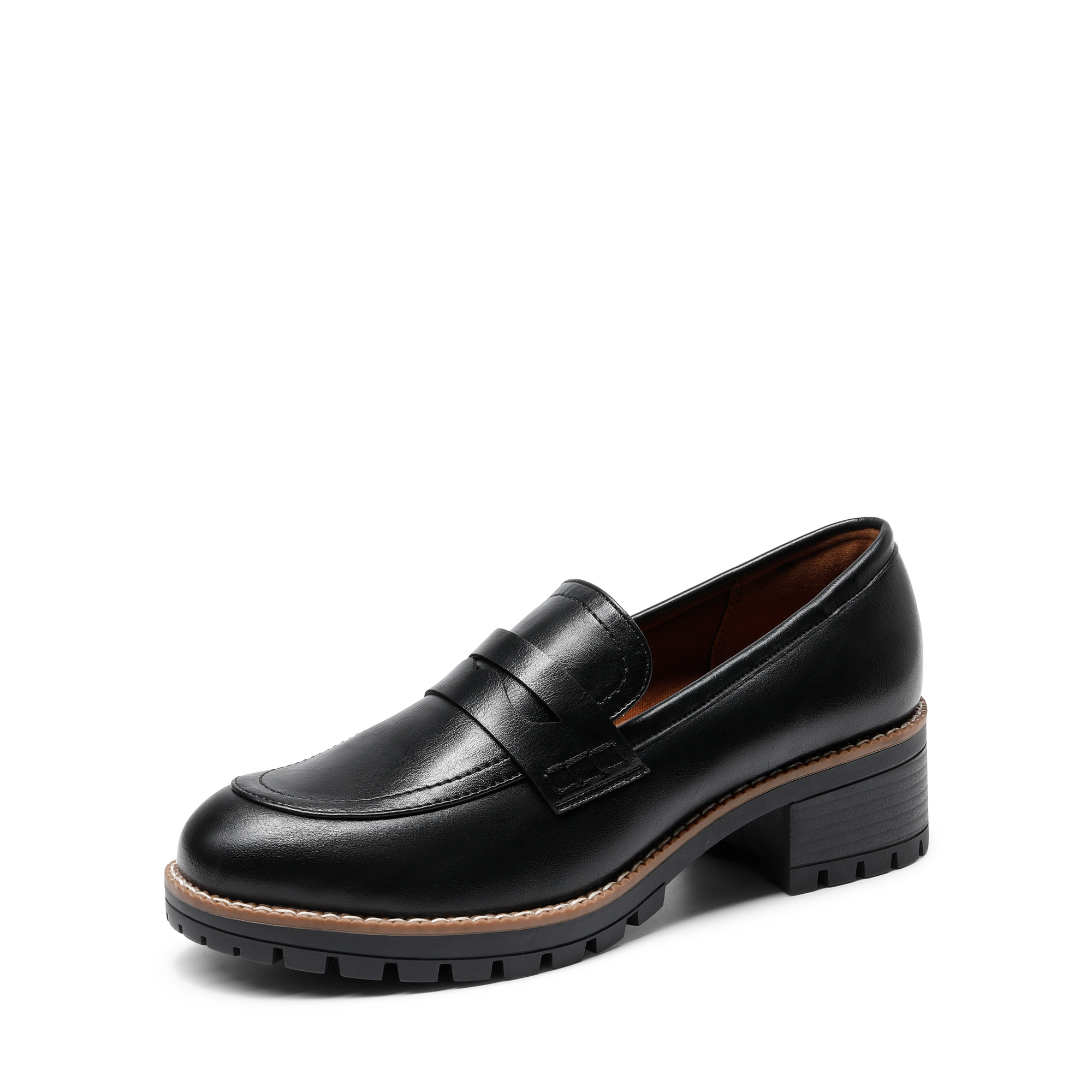 Image of Dream Pairs Women's Penny Loafers Slip- Moccasin Slippers With Thick Sole - Cushioned Tpr Sole & Insole, Round Toe Business Casual Shoes Suitable For Office, Casual Attire,, Maintenance, Women Shoes