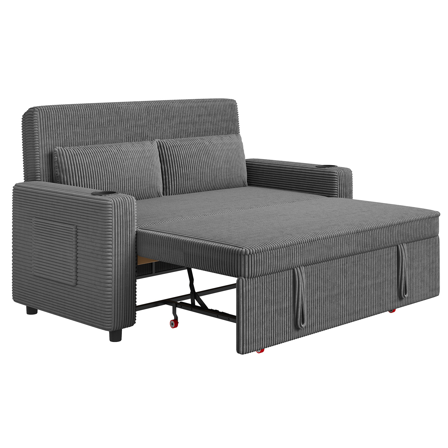 Storage Sofa Bed, L-shaped Sofa Bed, Three-seater Sofa, Pull-out Chaise Longue Sofa Bed, Compact Corner Sofa, Expandable Living Solutions For Families And Living Rooms, Dark