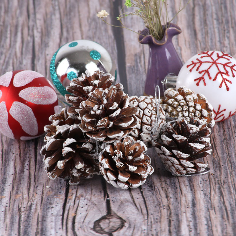 

18pcs 4-5cm Wood Pendants Diy Christmas Tree Decoration For Christmas