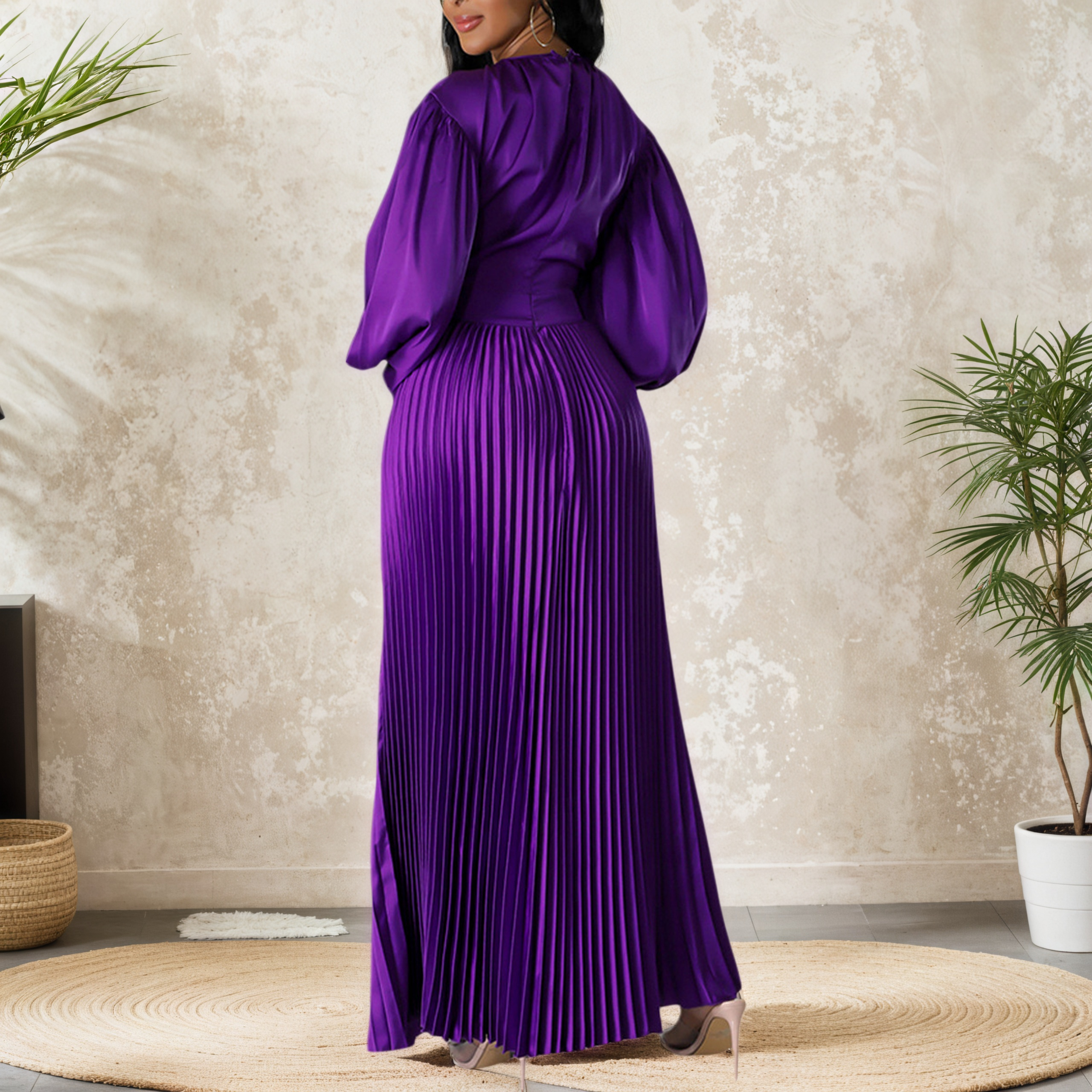 white christmas dresses Brie Long Sleeve Maxi Dress main image 0