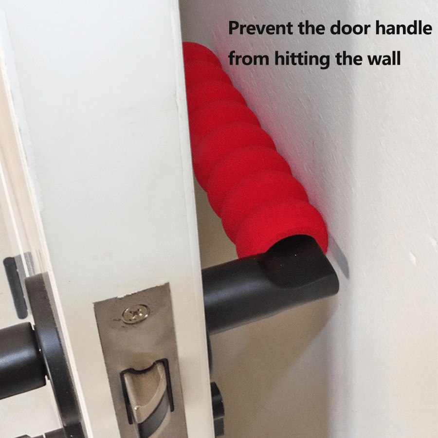 1/2pcs Door Handle Protective Cover Anti-collision Cover Anti-static Youngsters Safety Thickened Spiral Door Handle Anti-collision Cover