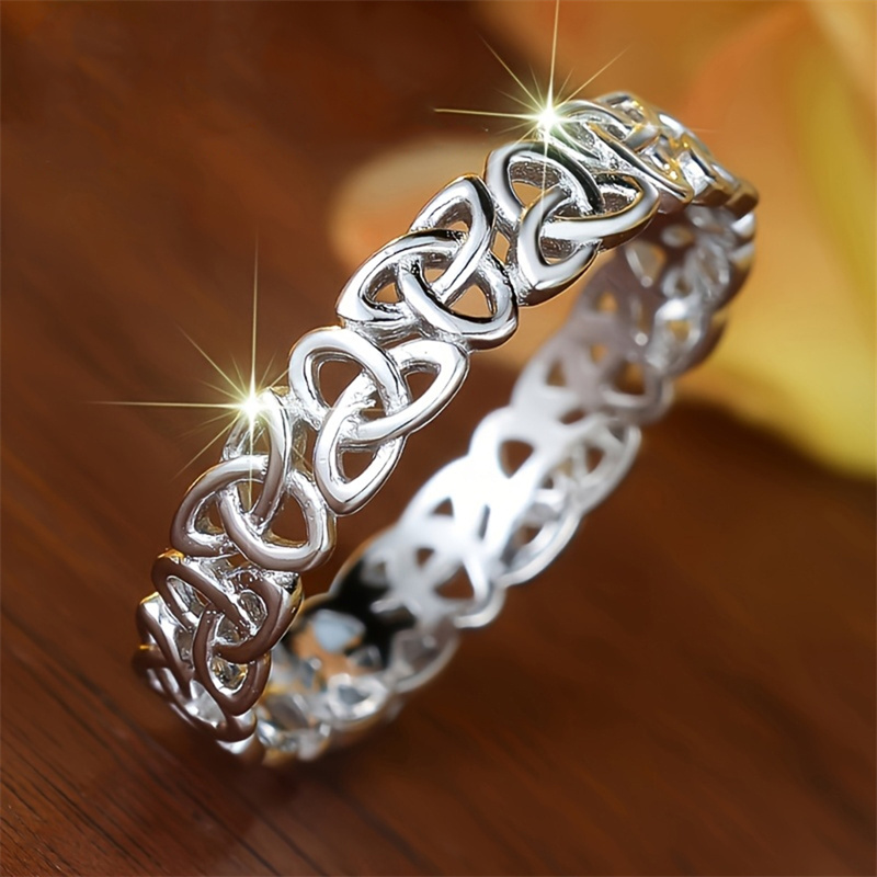Easy Romantic Celtic Knot Promise Ring For Women Men Wedding Party Casual Wear Versatile Ring Jewelry Valentine's Day Gift