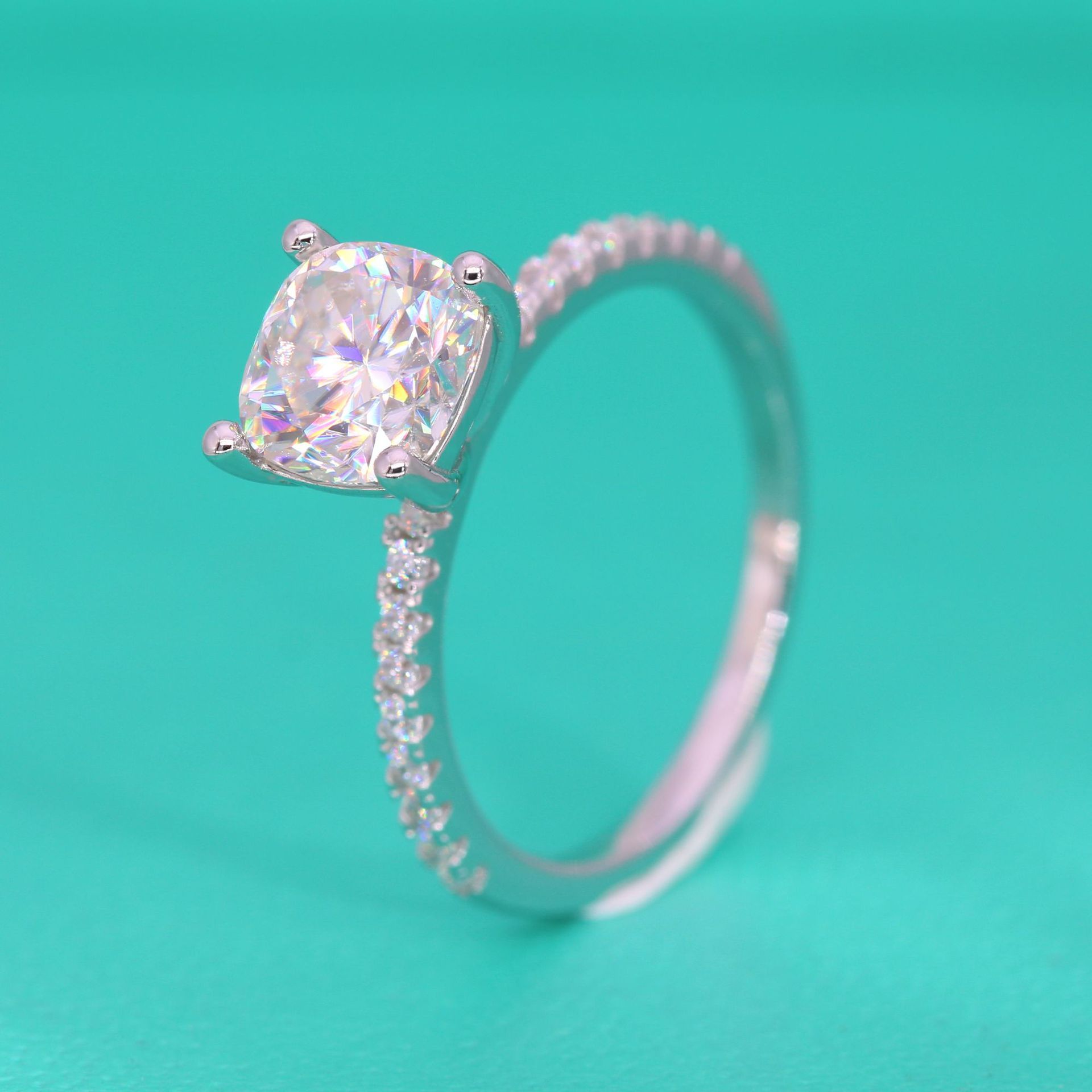 Women's 1/2/3 Carat 925 Sterling Silver Moissanite Ring, Festive Gift