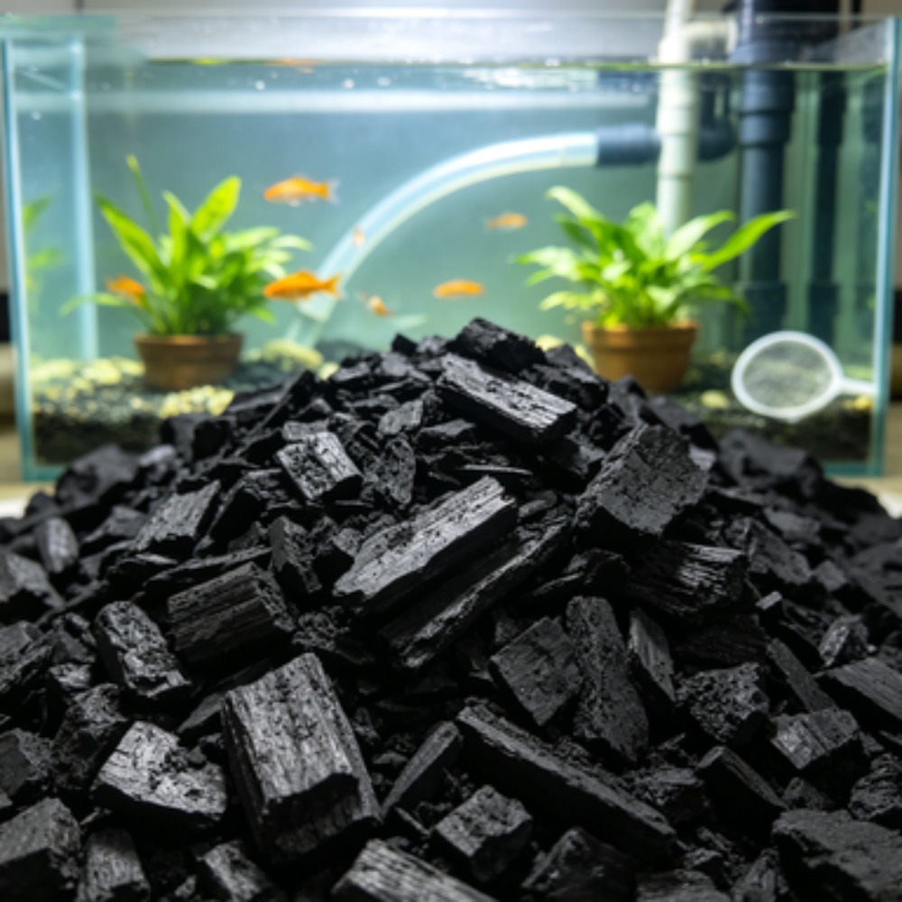 TEMU Granulated Crushed Activated Carbon For Aquarium Filtration To Remove Fish Odors, Orchid And Succulent Potting Medium Charcoal, 50g