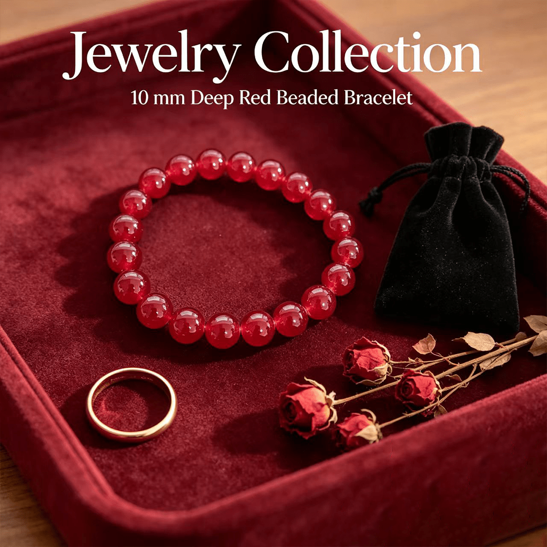 Natural Crystal Beaded Bracelet, Classic Stackable Design