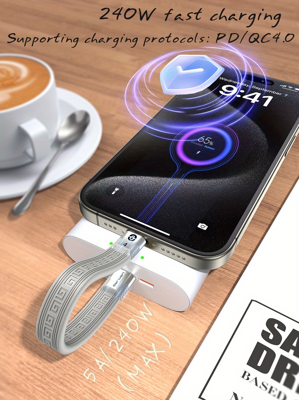 cabo     thunderbolt 4 fpc de 40    tipo c thunderbolt3 cabo de dados 240w 8k   para  , hdd, ssd,   de     Detalhes do produto 4