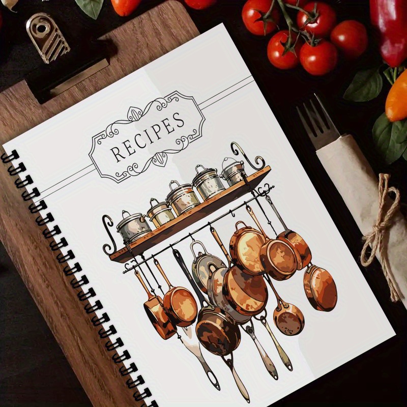TEMU A5 Spiral Recipe Book, Family Recipe Diary, Recipe Book, My Own Blank Recipe Book, Suitable For Personal Recipes And Meal Planning, A Gift For