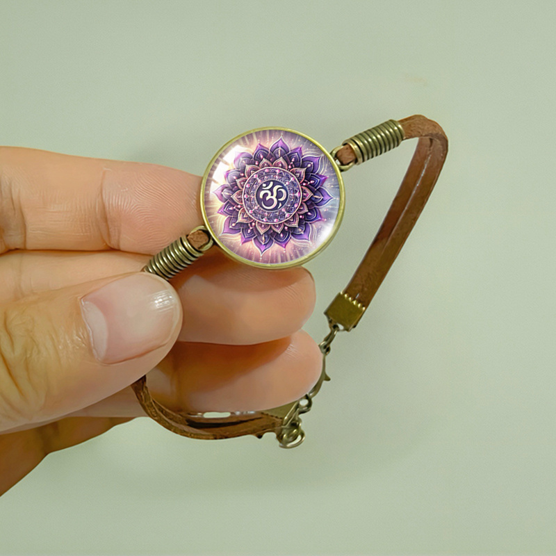 Mandala Bracelets Handmade Glass Bracelets for Men