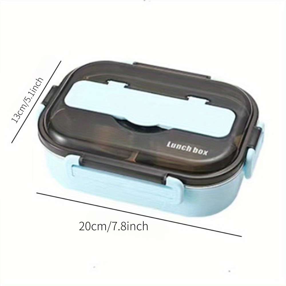 TEMU Stainless Steel Lunch Box Creative Sealed Lid Portable Handle Lunch Box For Students Office Workers Bento Box