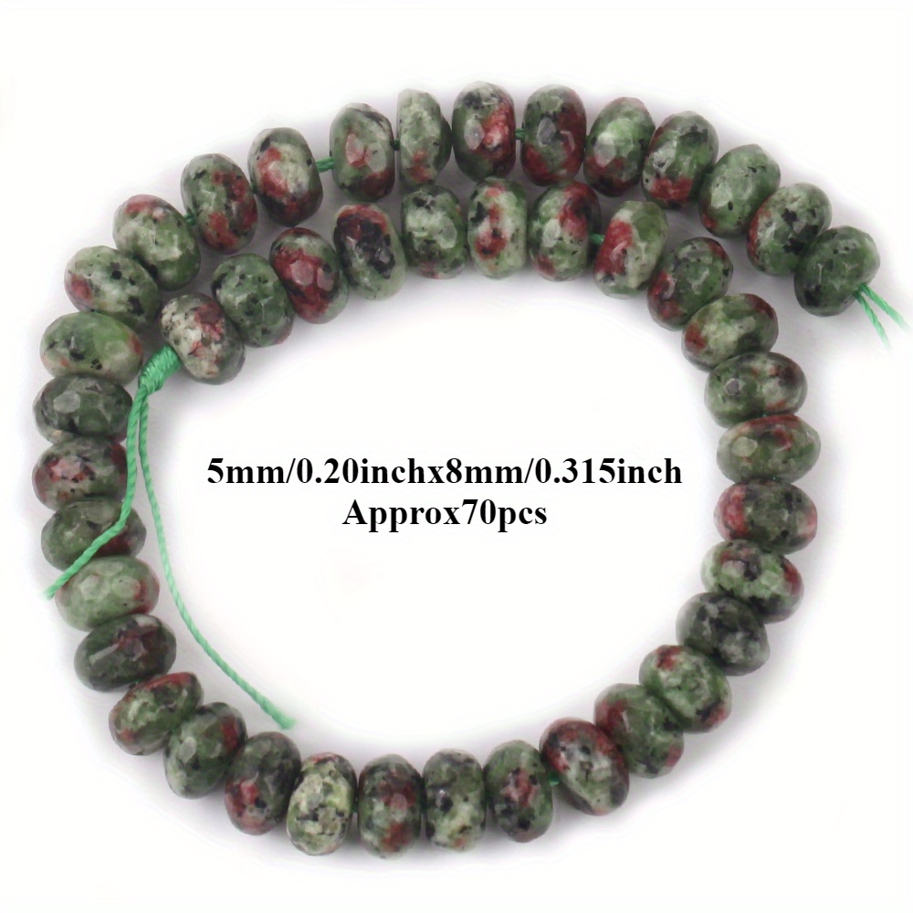 Natural Faceted Rondelle Stone Beads for Jewelry Making