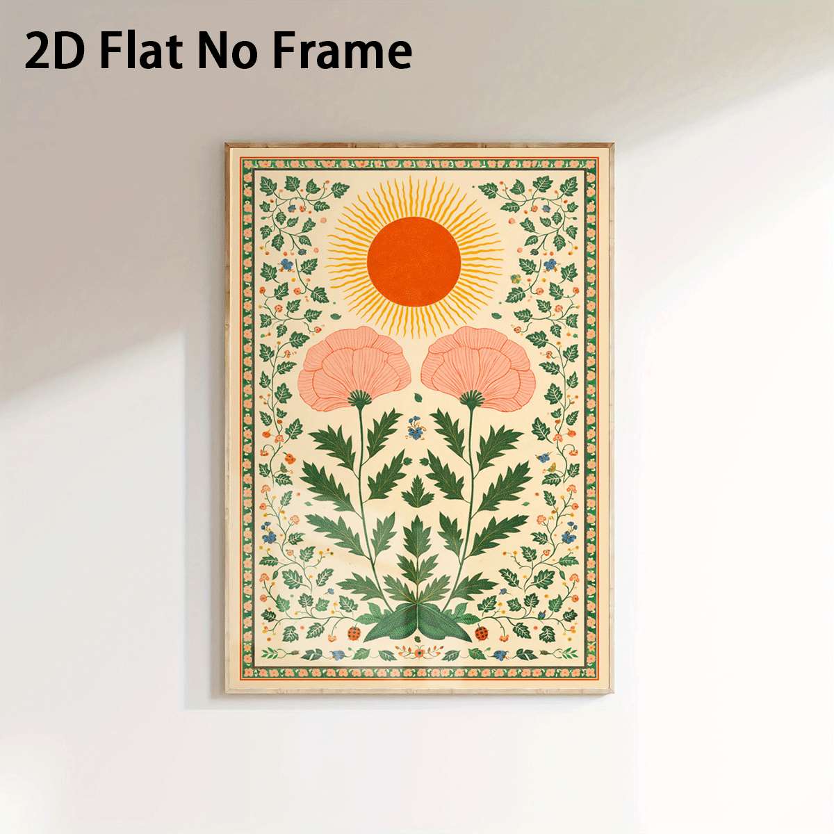 TEMU Plat 2D, 1 pièce Plates 2D Affiches d'Art Soleil et Style Art Décoration Murale Toile Cadre Art Mural Décoration de Maison Décoration de Pièce