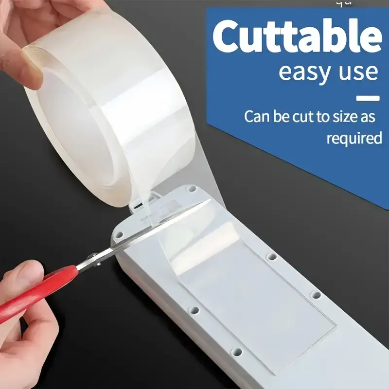 3 rolls of heavy duty double sided tape reusable traceless strong tape multifunctional detachable washable clear nano tape suitable for home supplies paste 118 11 inches 3