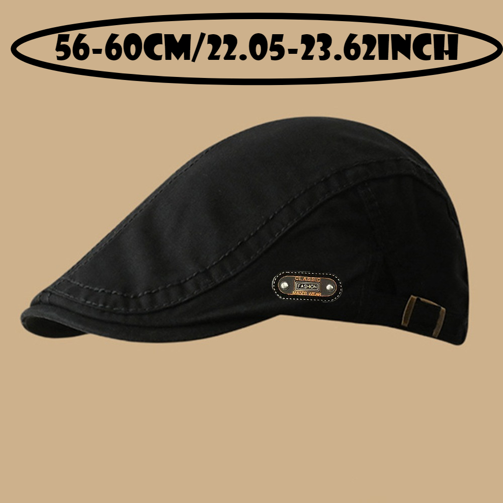 Unisex Solid Color Retro British Style Painter Hat