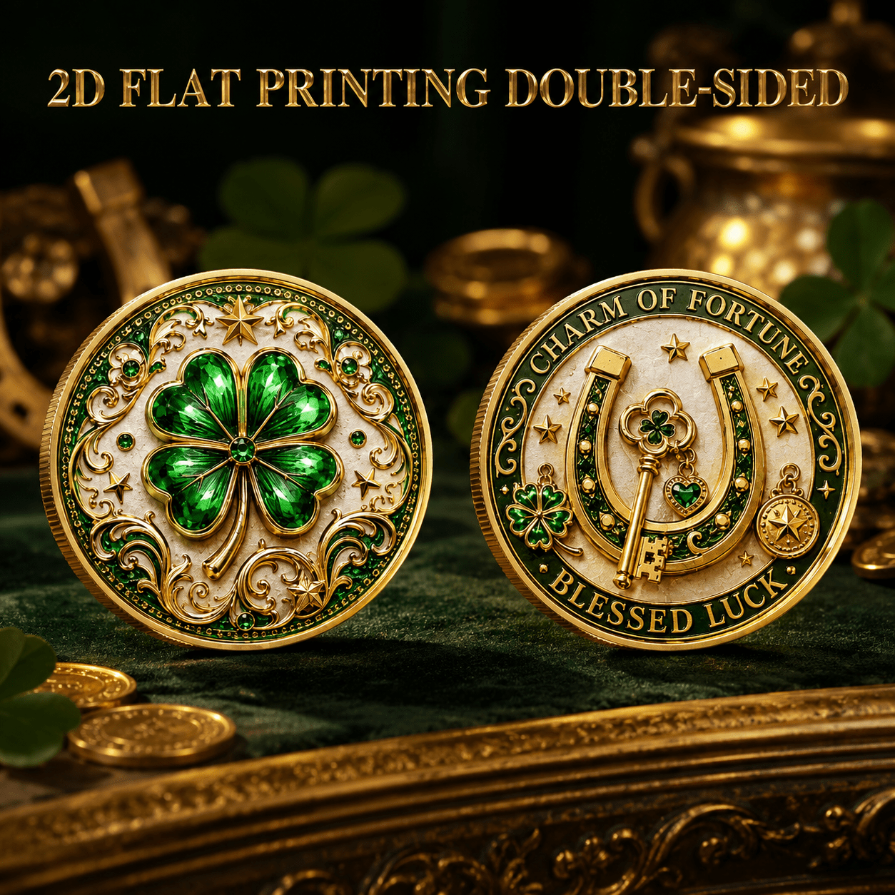 TEMU 1 pieza Moneda de de , adecuada para coleccionistas de , de cara de fortuna con de hojas, regalo coleccionable para decoración de escritorio,
