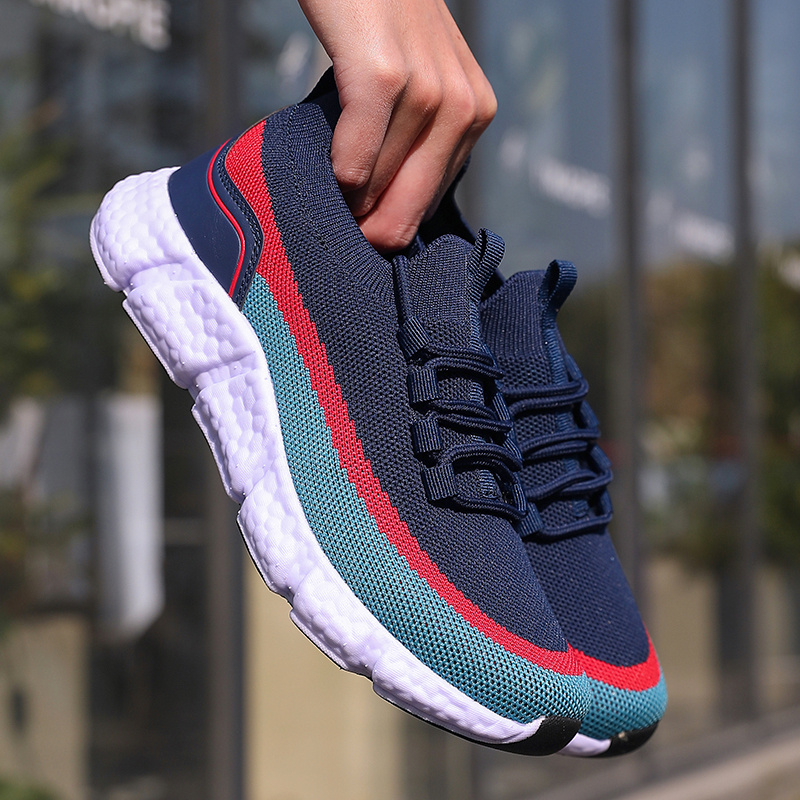 TEMU Men's Casual Sports Shoes | Lightweight Soft Sole Trail Running Shoes With Color-block Lace Design, Perfect For Spring Hiking, Fitness Training,