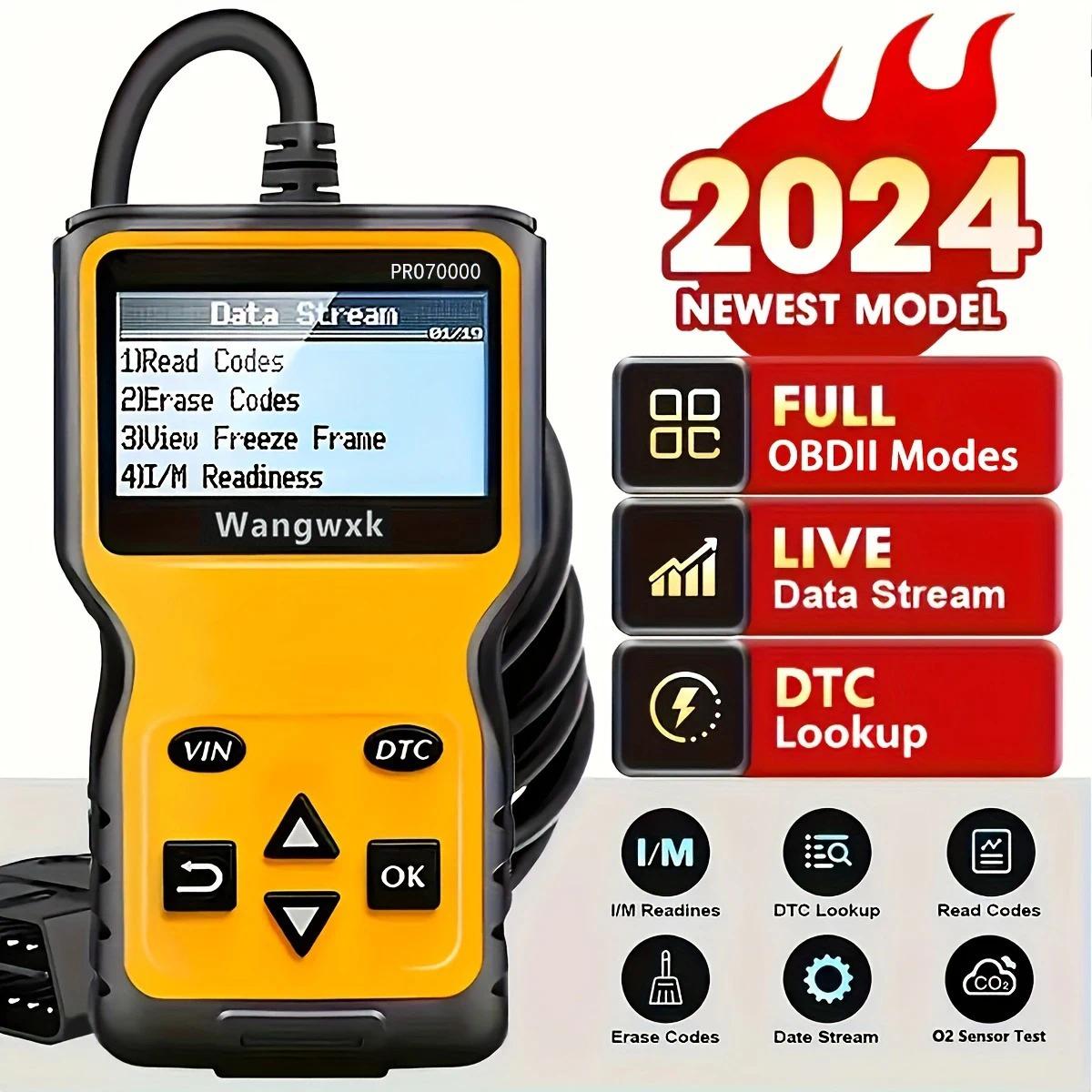 TEMU Pro70000 Scanner Universal Car Engine Fault Code Reader, Can Diagnostic Scan Tool For All Obd Ii Cars