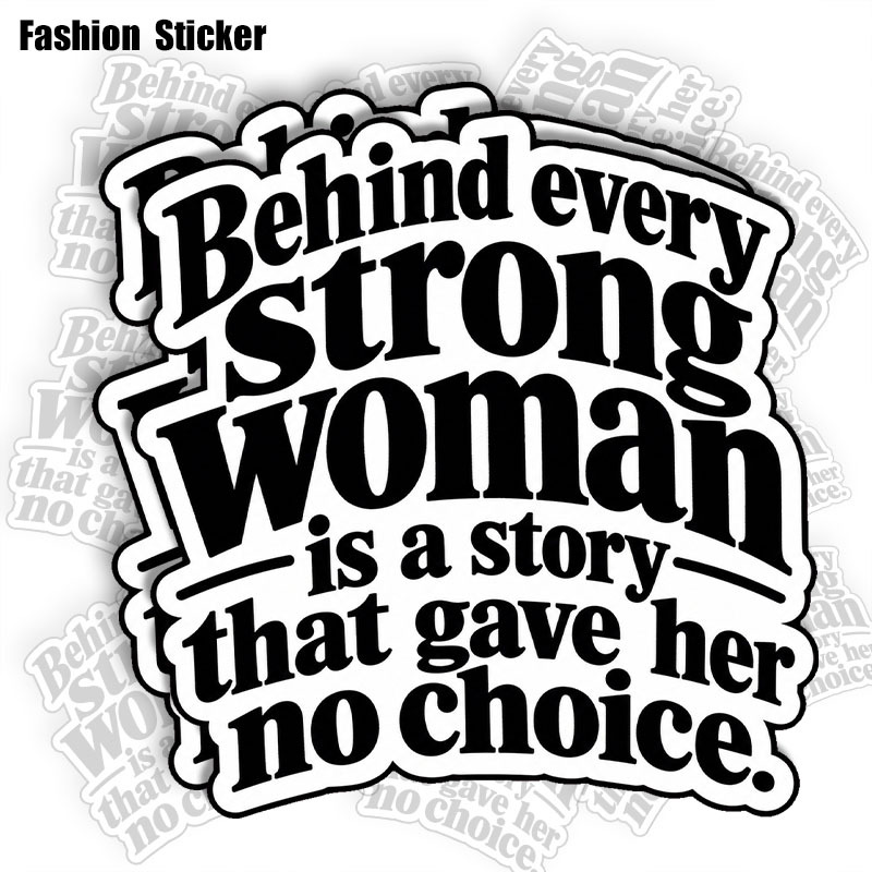 TEMU 2pcs 5.5inch Behind Strong Woman Car Sticker, Trucks Laptops Bottles Tumblers Helmets Coolers, Waterproof Vinyl Decal, Motorcycle Sticker
