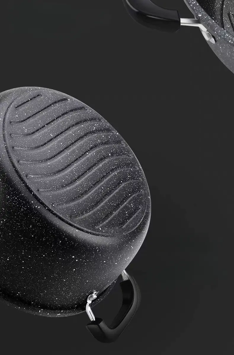 1шт. чугунная антипригарная кастрюля из майфана с двойной ручкой, универсальная посуда для плиты, совместимая с газовой плитой и детали 3