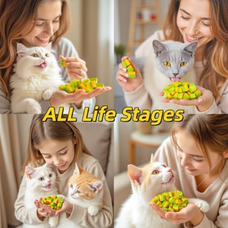 100g/3. 53oz Cats Grass Treats, Cat Toy Kitten Grass Pet Herb Stick Freeze Dried Kitty Food for Hairball Remove Teeth Cleaning Cats Consumable Kitty Lickable Chew Snack for Indoor