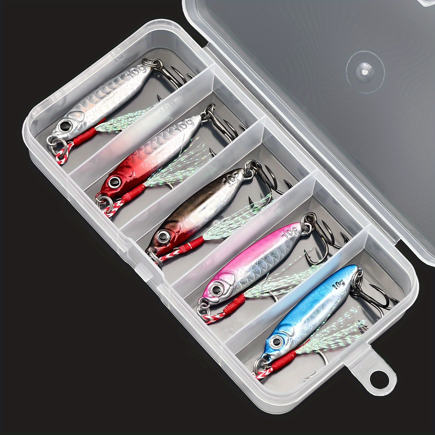 Image of Set Of 5 High-quality Metal Jigs For Fishing | Vib Bait Featuring Dual Hooks For Freshwater And Saltwater - Must-have Gear For