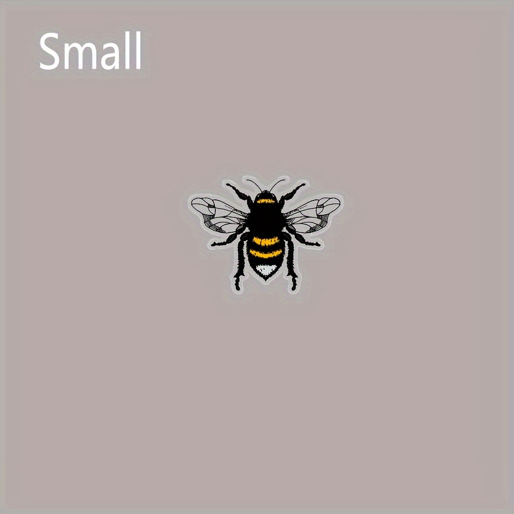 4pcs Cute Bee Vinyl Stickers - Waterproof, Dishwasher Safe, Suitable For Car Exteriors, Water Bottles, Laptops, Tablets, Kindles, And Phones