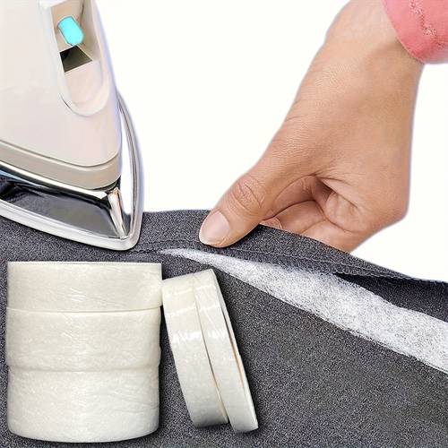 30m fusible hemming tape roll iron on tape widths 1 1 5 2 2 5 3cm used for pants clothes curtains crafts white non waterproof hem tape no sewing required