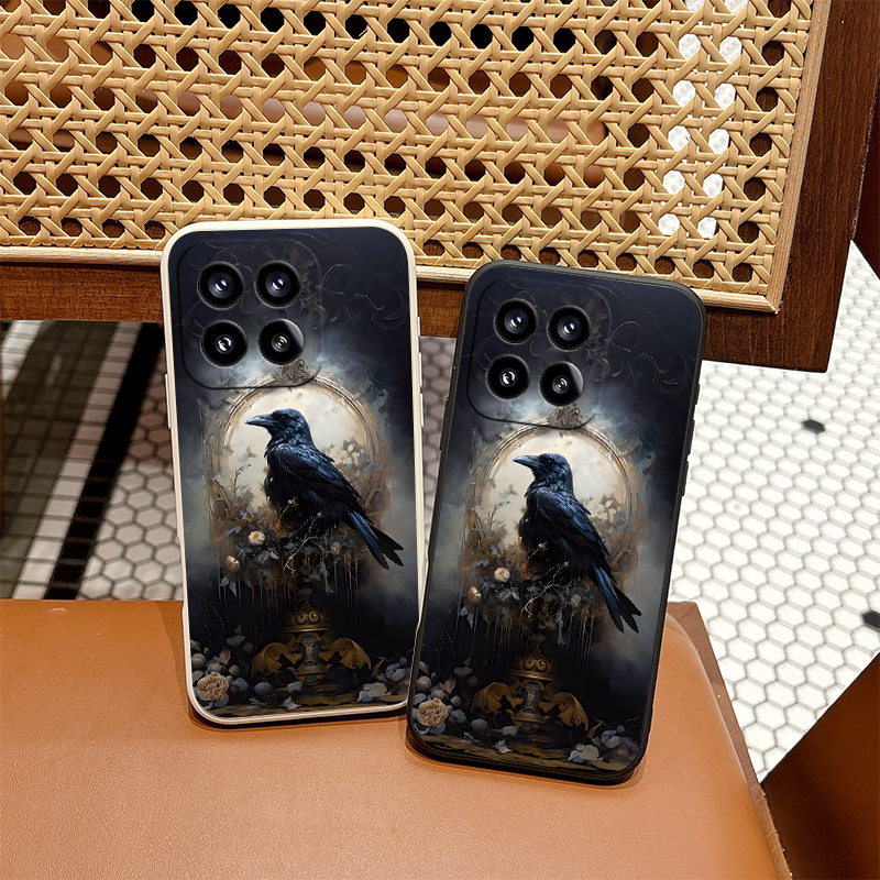 photo de l'article coque de téléphone : motif imprimé 2d floral avec cadre de   pour xiaomi redmi 8   11 12 13 14 15c   a3 a4 note8 nite9 note10 note11 note12 note13 note14 note15, en tpu à bord droit, couverture complète de lobjectif  , -chute