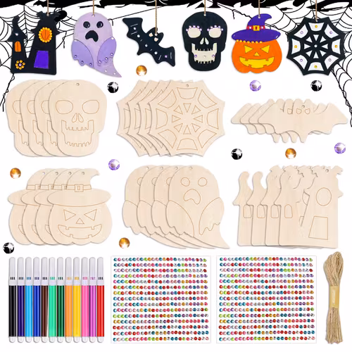 Craft Set Kids 24pcs Wood Slices Markers