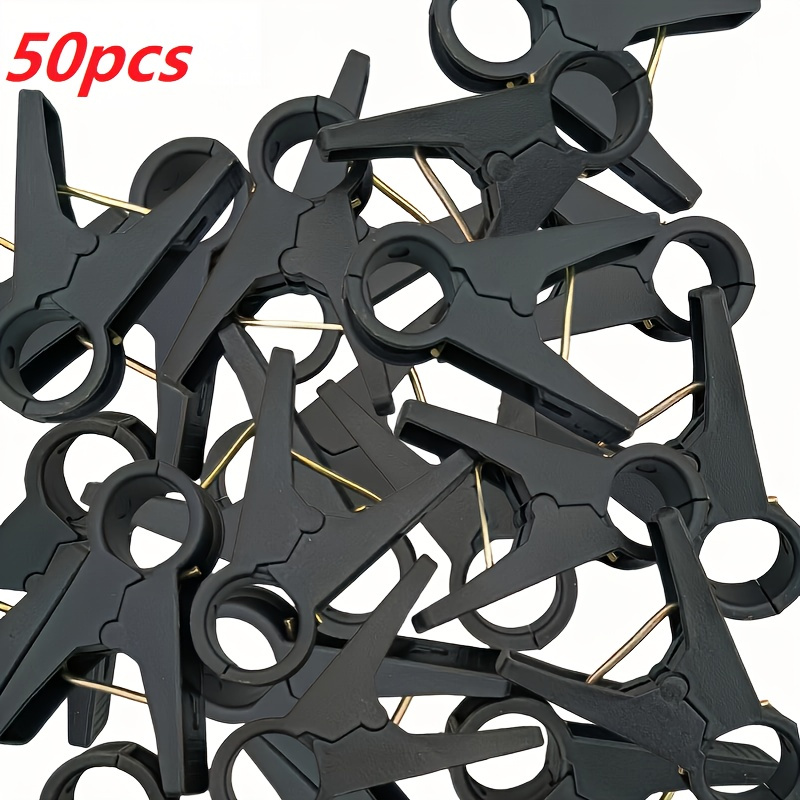 TEMU 50/99pcs Reusable Black Garden Vine Clips - Durable Lightweight Plant Support Clips For , Peppers, Tomatoes - , Multi-functional Plant Holders