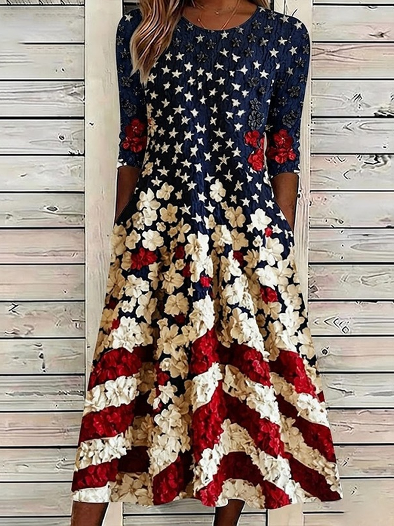flag dress sold on Temu United States