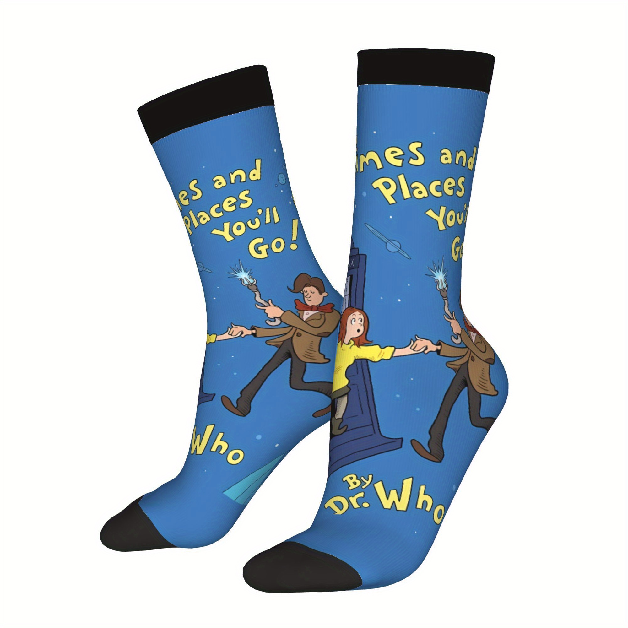 TEMU Doctor W Sock Printed Men's Polyester 2d Print Design