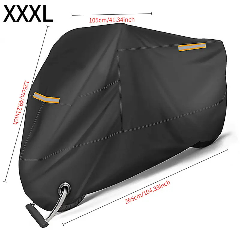 TEMU Sizes Universal 210d Reinforced Motorcycle And Electric Vehicle Cover, Sturdy Motorcycle Shelter