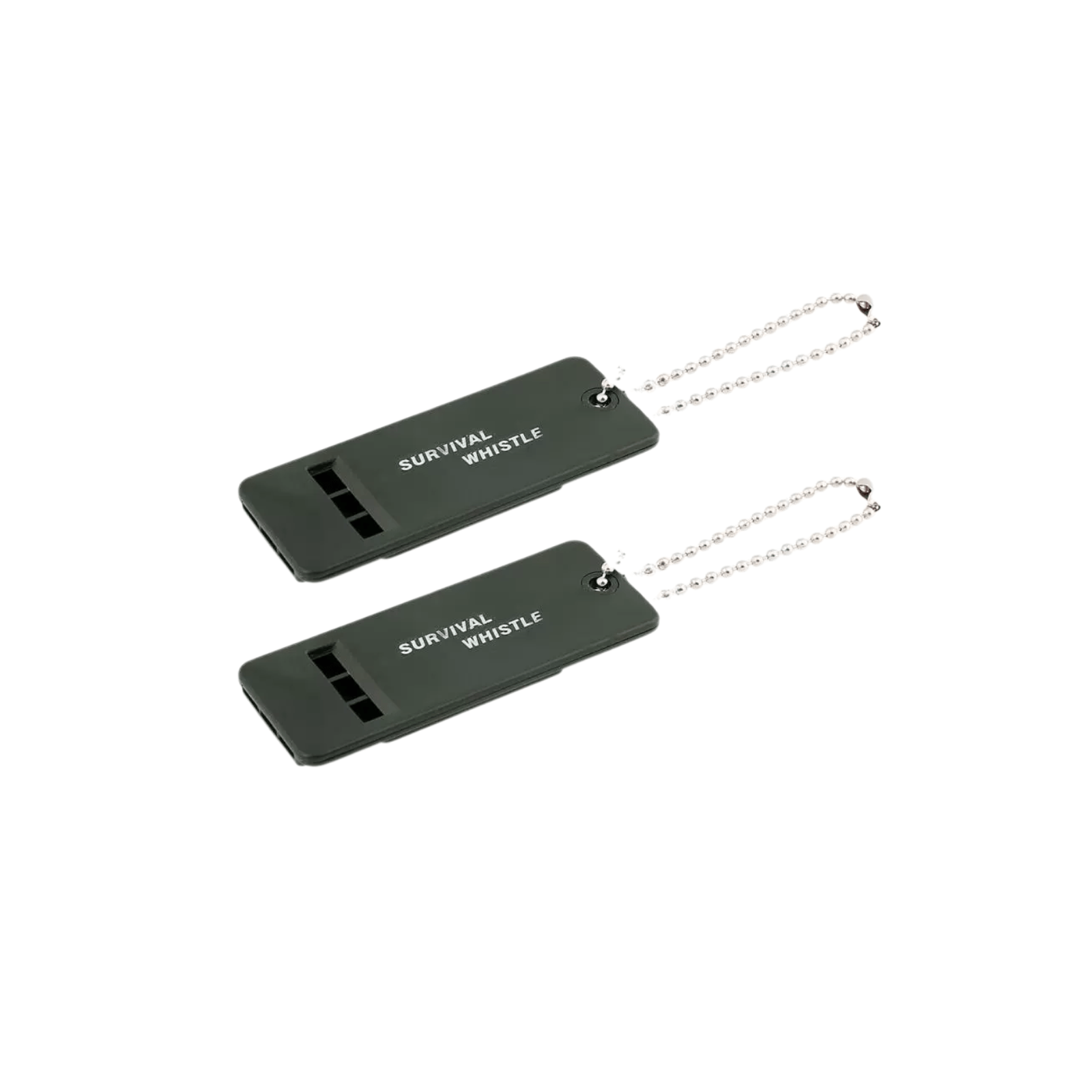 2pcs Ultra-loud Emergency Whistles For Outdoor, Hiking, Camping & Sports Safety – Durable Pp Material, Compact Lightweight Design, With Keychain Emergency Signaling Whistle