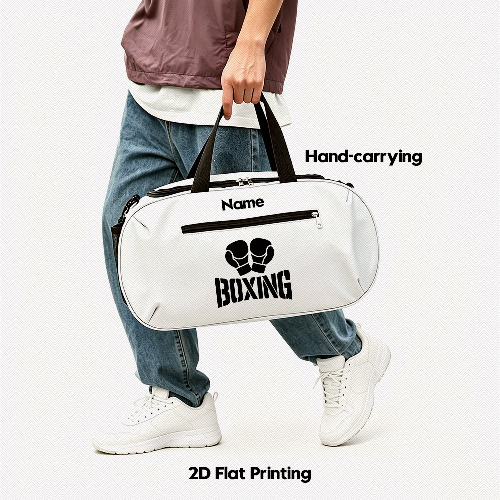 Custom Boxing-Themed Personalized Name Gym Bag
