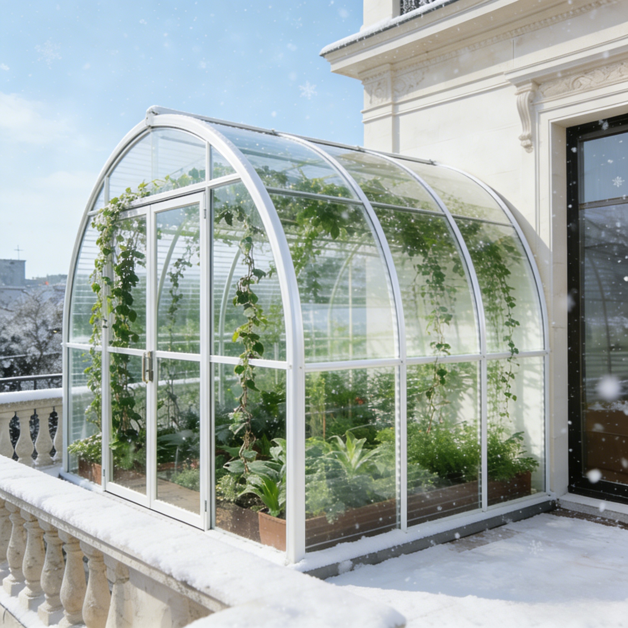 14 28 42pcs Twin-wall Polycarbonate Greenhouse Panels, Hollow Chamber Panels For Winter Greenhouses, , Garden Shed Windows With Clips & Z-clips Temporary Removable