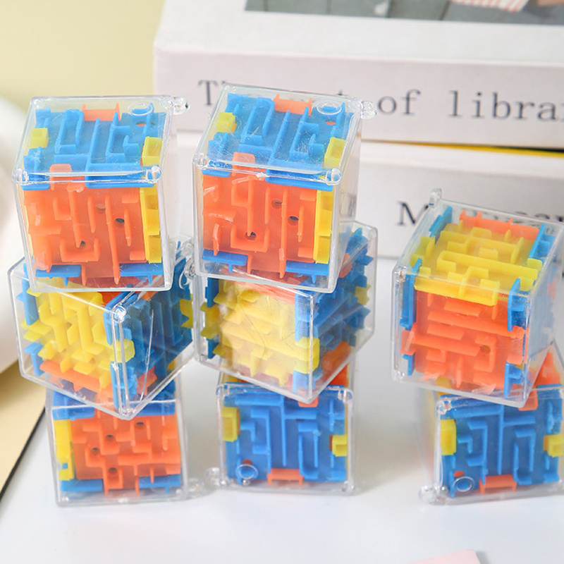 12pcs Fun 3D Cube Rolling Beads Maze Educational Toys