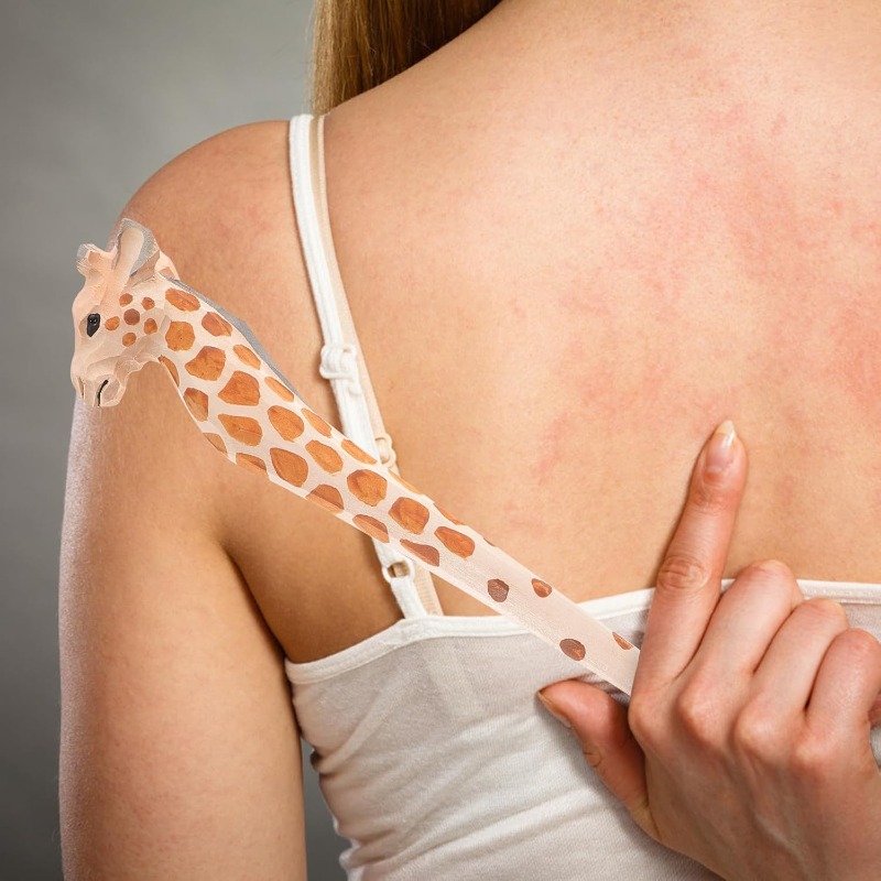 ergonomic giraffe shaped back scratcher massager 14 96 long portable wooden body relaxation tool with durable composite material multi functional for back head   hands body   ideal gift for adults seniors mom dad travel   Product details 6