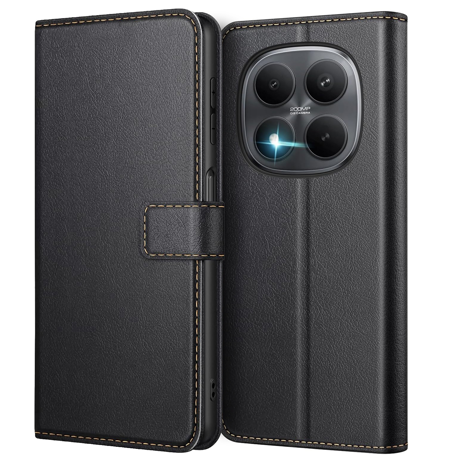 TEMU Phone Case - For Xiaomi Redmi Note 15 Pro 5g, Redmi Note 15 5g Case Faux Leather, Delicate Texture Easy And , Card Slot, Magnetic Closure, Stand