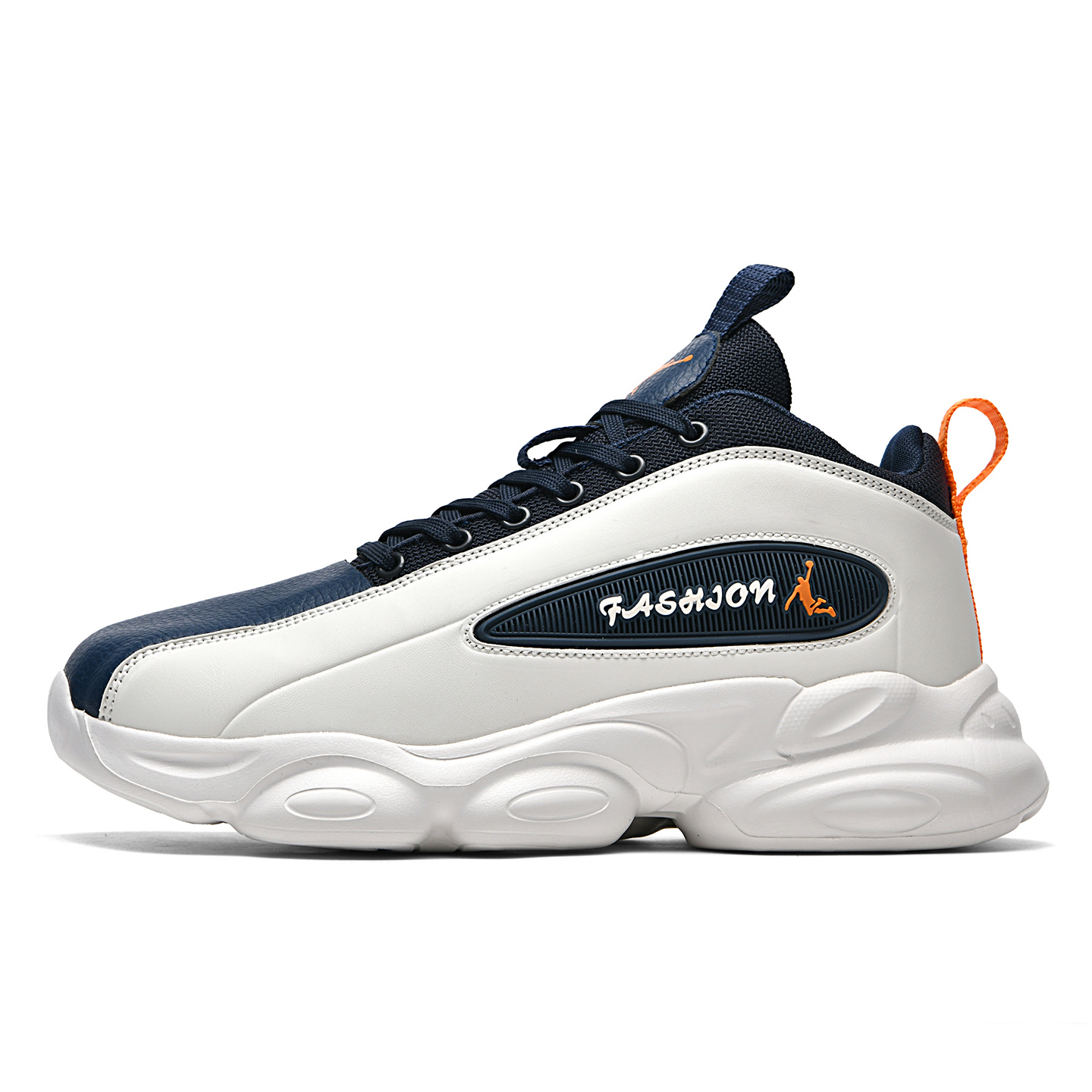 Men's Three-Color High-Top Basketball Shoes, Professional Training Shoes for Actual Play, Lightweight and Breathable Casual Sneakers, Trendy and Versatile Style
