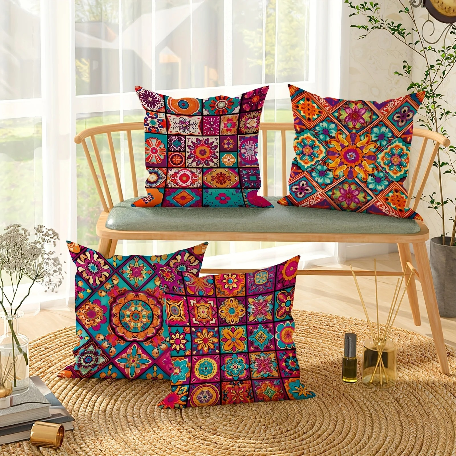 

1/4pcs Linen , , , Cushion For , Sofa, And Bedroom Decor
