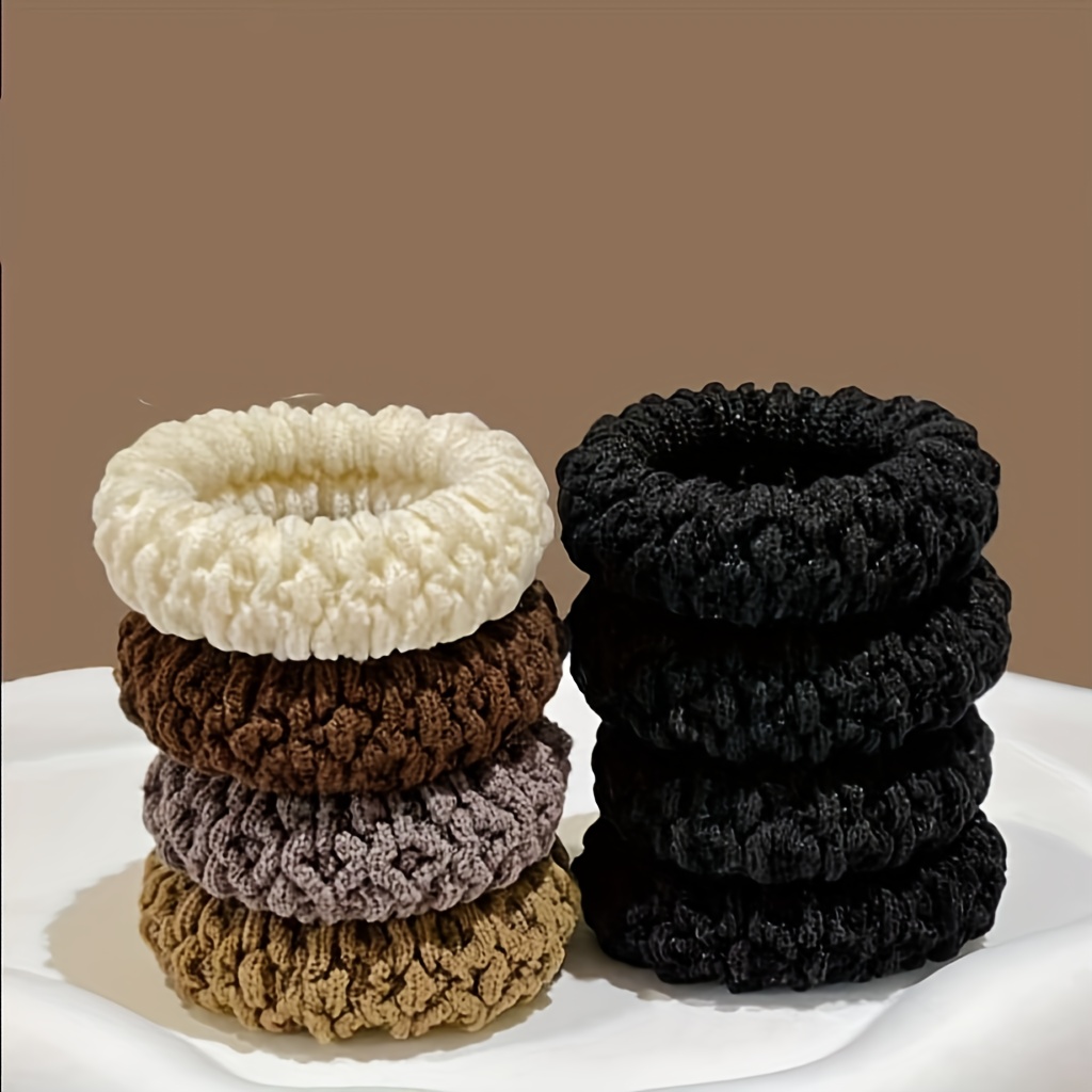 16pcs of Wide And Thick Popcorn Hair Ties in Beige And Coffee Color, Easy Design, High Elasticity That Doesn'T Pull Hair, Perfect for Securing Buns, Anti-Slip, Suitable for High Ponytails, Ideal for Women with Thick Or Fine Hair, Daily Commuting 3 16pcs of Wide And Thick Popcorn Hair Ties in Beige And Coffee Color, Easy Design, High Elasticity That Doesn'T Pull Hair, Perfect for Securing Buns, Anti-Slip, Suitable for High Ponytails, Ideal for Women with Thick Or Fine Hair, Daily Commuting - Image 3