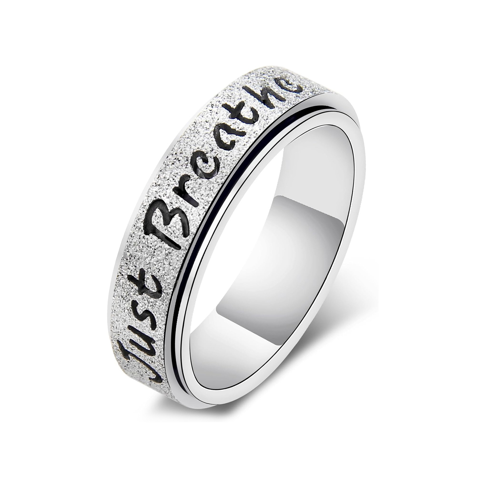 TEMU Men's And Women's Rotating Rings - Made Of 201 Stainless Steel, Specifically Designed For Men And Women, Thumb-rotating Rings Are Suitable For