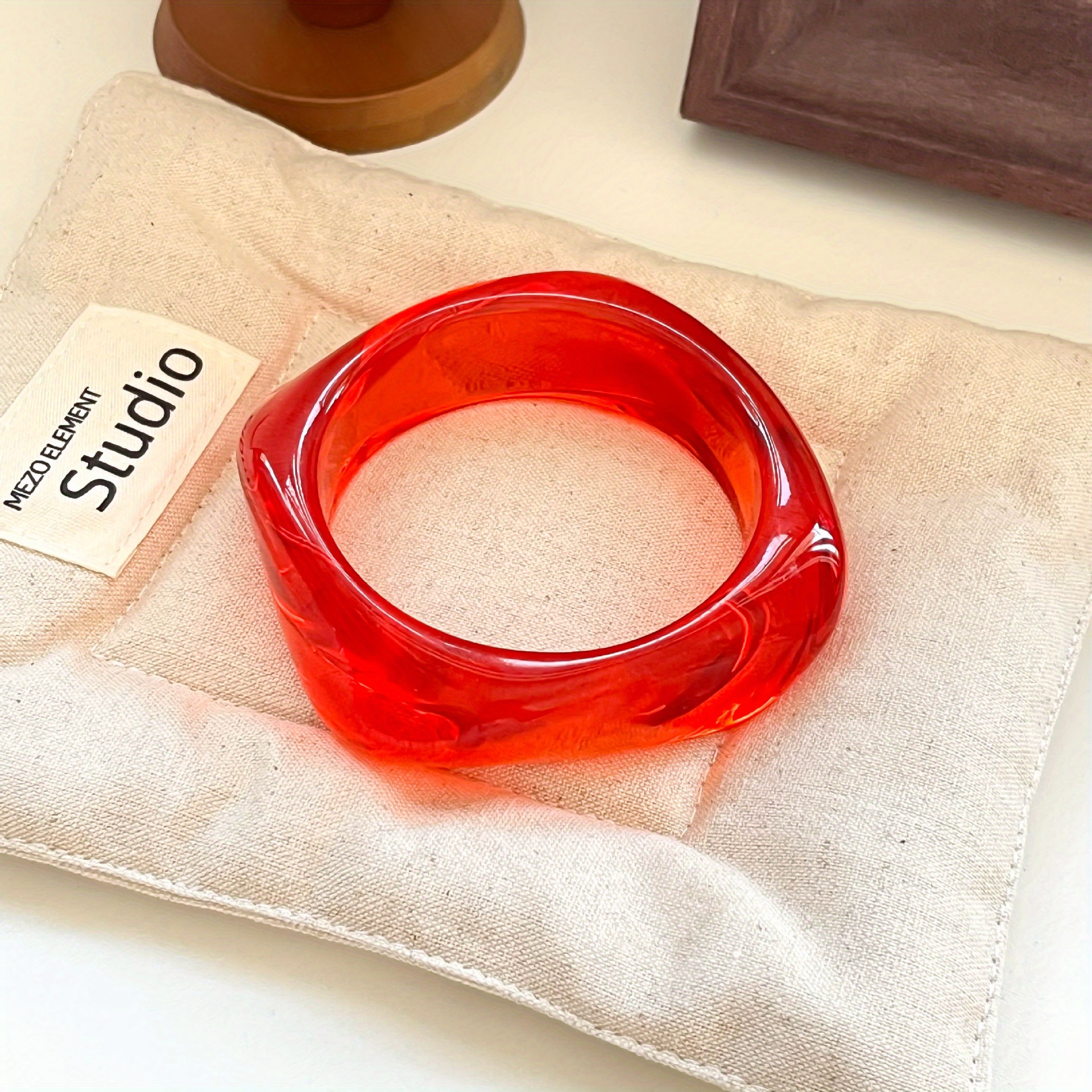 8pc Marbled Square Geometric Resin Bracelets
