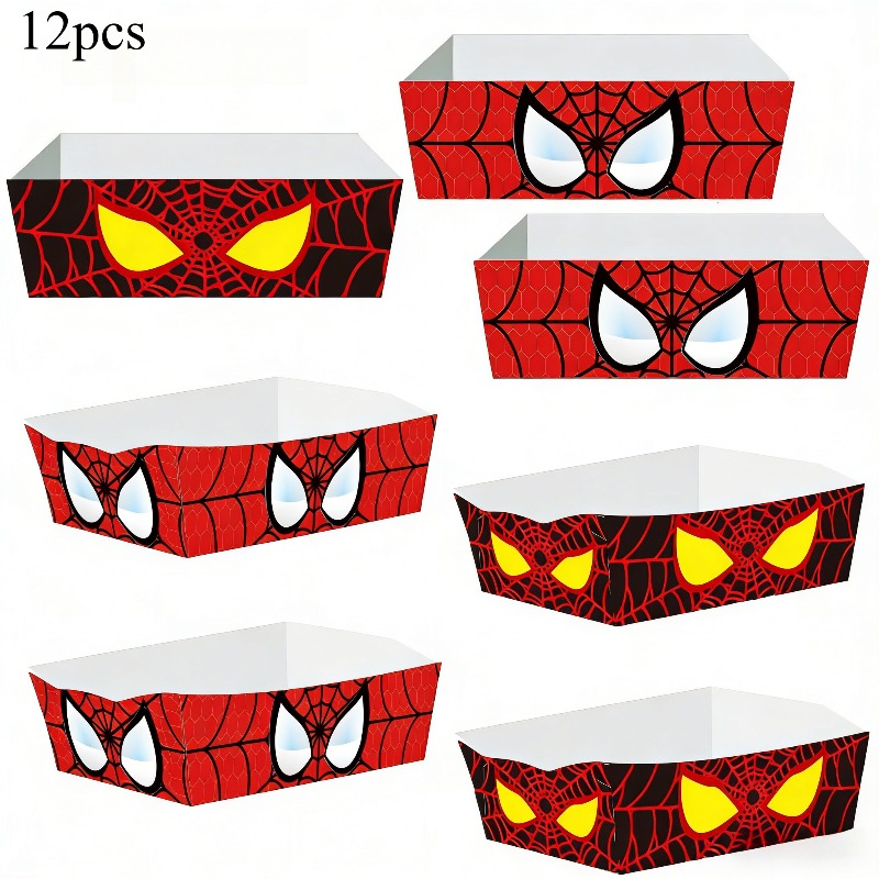 E-shop Geschenk für Sie/Ihn Party-Gastgeschenk-Box Verpackung 12 Stück Marvel -Man Party-Gastgeschenk-Box, Exquisites Thema - für Geburtstage,