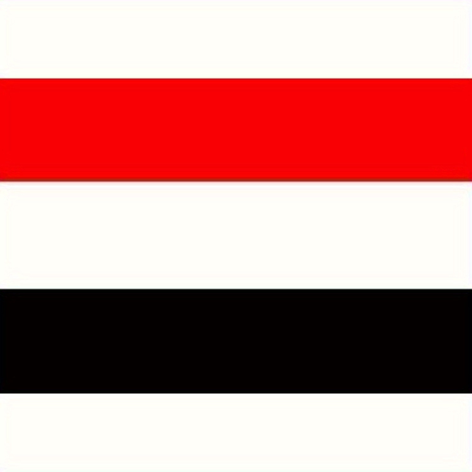 E-shop in mehreren Größen – Eine große Flagge – Aus strapazierfähigem Material, mit horizontalen Streifen in Rot, Weiß Schwarz, mit 2 Aufhängeringen