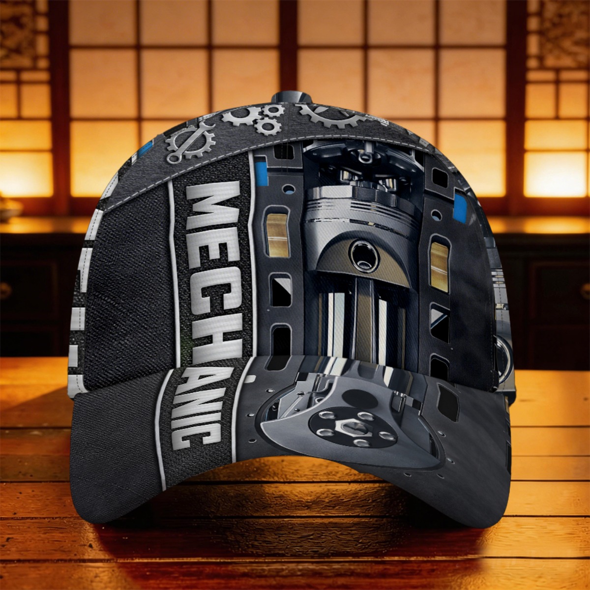 TEMU 1 Casquette de baseball mécanicien en métal, cadeau d'anniversaire, casquette à visière, cadeau pour papa, marche, pêche, vacances, course à