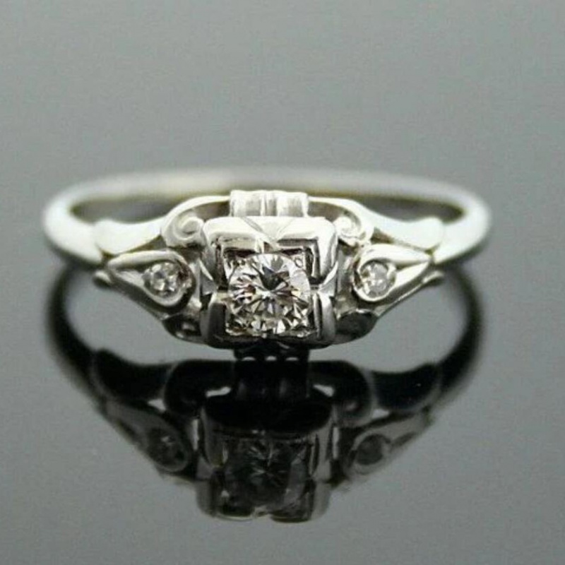 TEMU 1pc New Retro Elegant Temperament Ring Ladies Wedding Banquet Ring