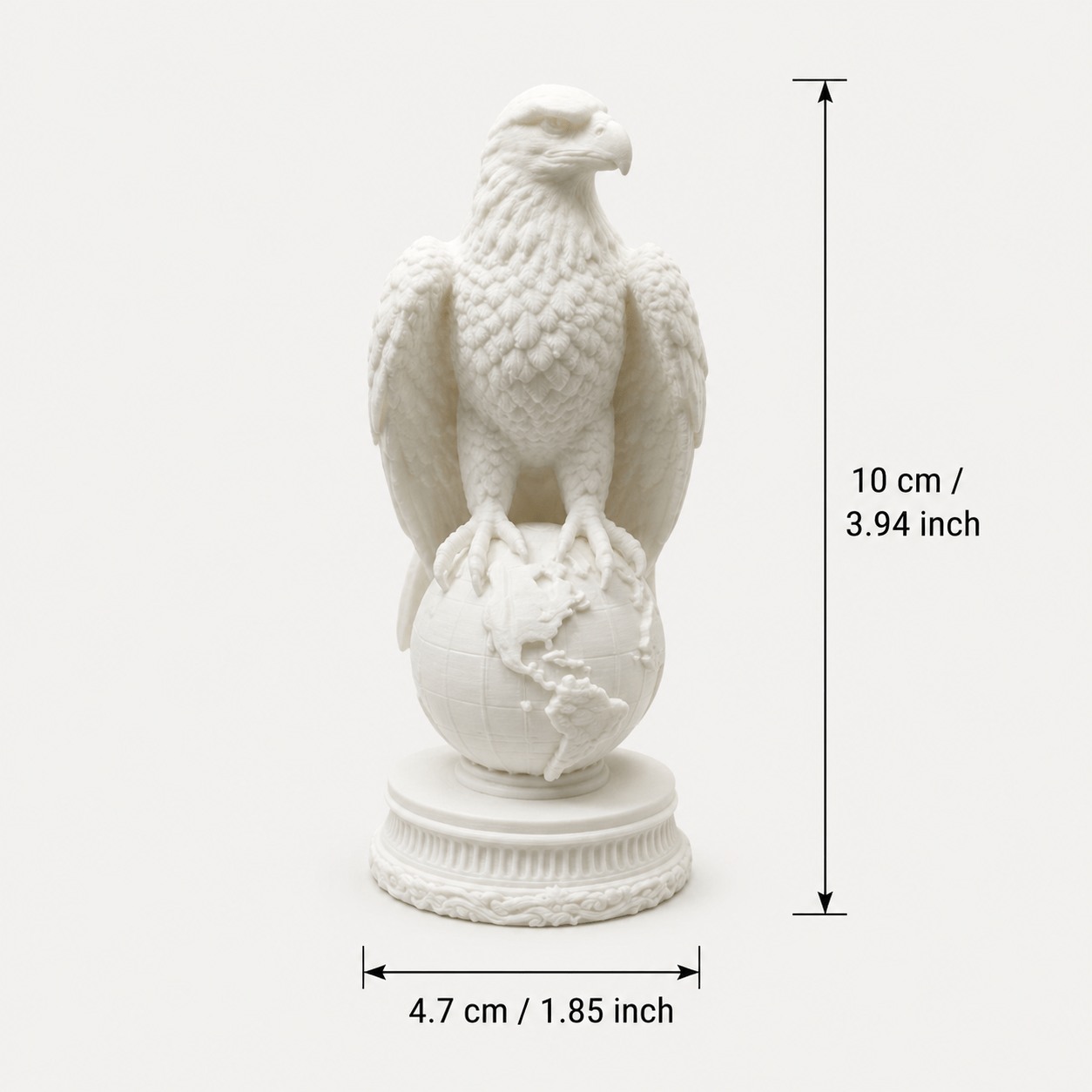 Eagle On Statue, 3.94 Inch White Eagle Sculpture, Power And Vision Desk Decor, Executive Gift For Office Shelf Home For Halloween Thanksgiving Christmas Decorations Collectible Figurines