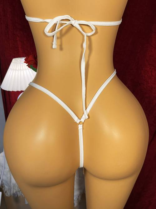 womens set 2pcs tiny string small bra g string extreme swimsuit 1pc monokini cosplay lingerie japanese anime lolita style style style beachwear pool party rave club wear